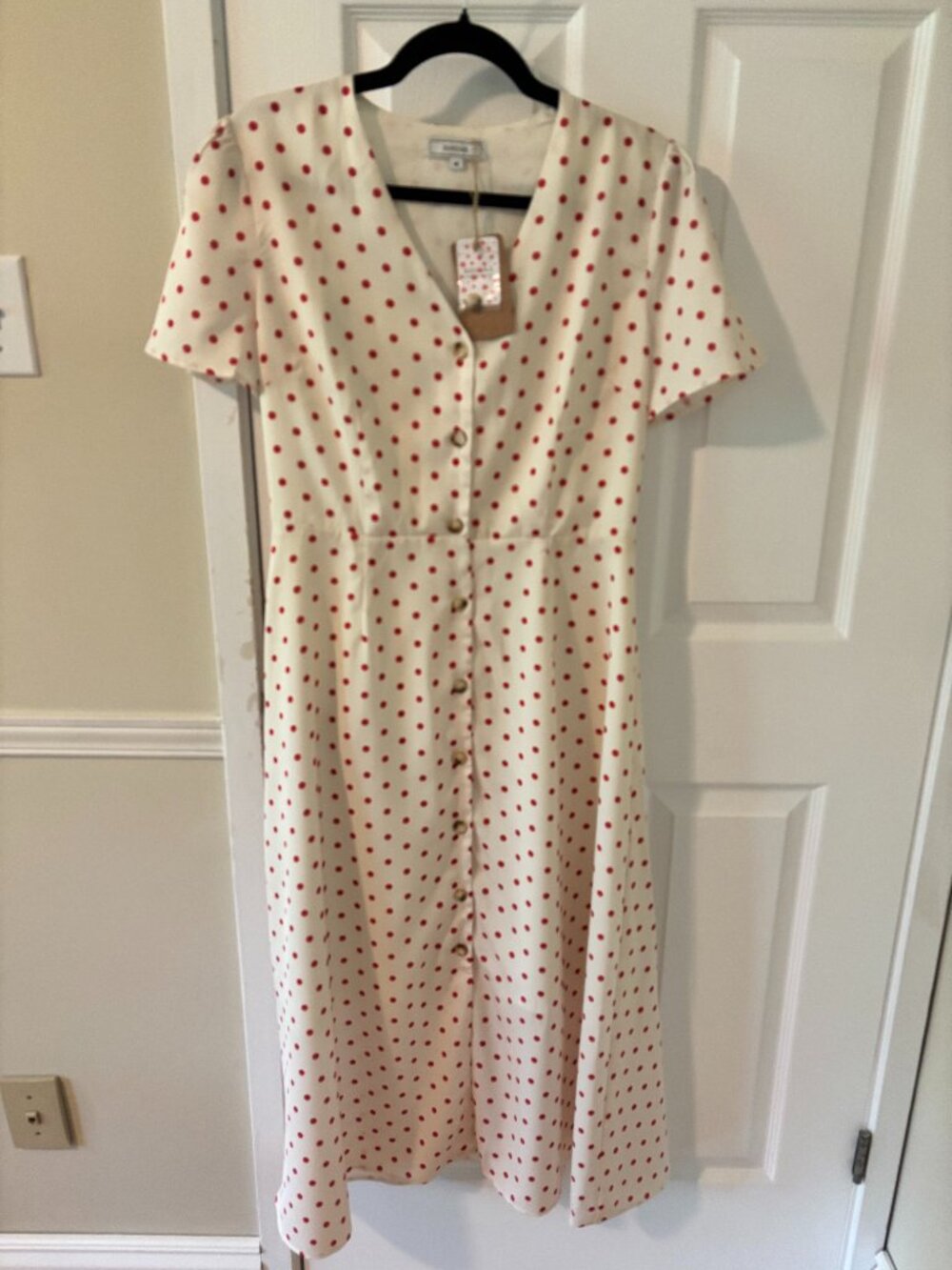 RIhoas Polka Dot Midi Dress